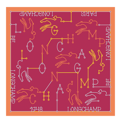 Parcours Longchamp  Silk scarf 50