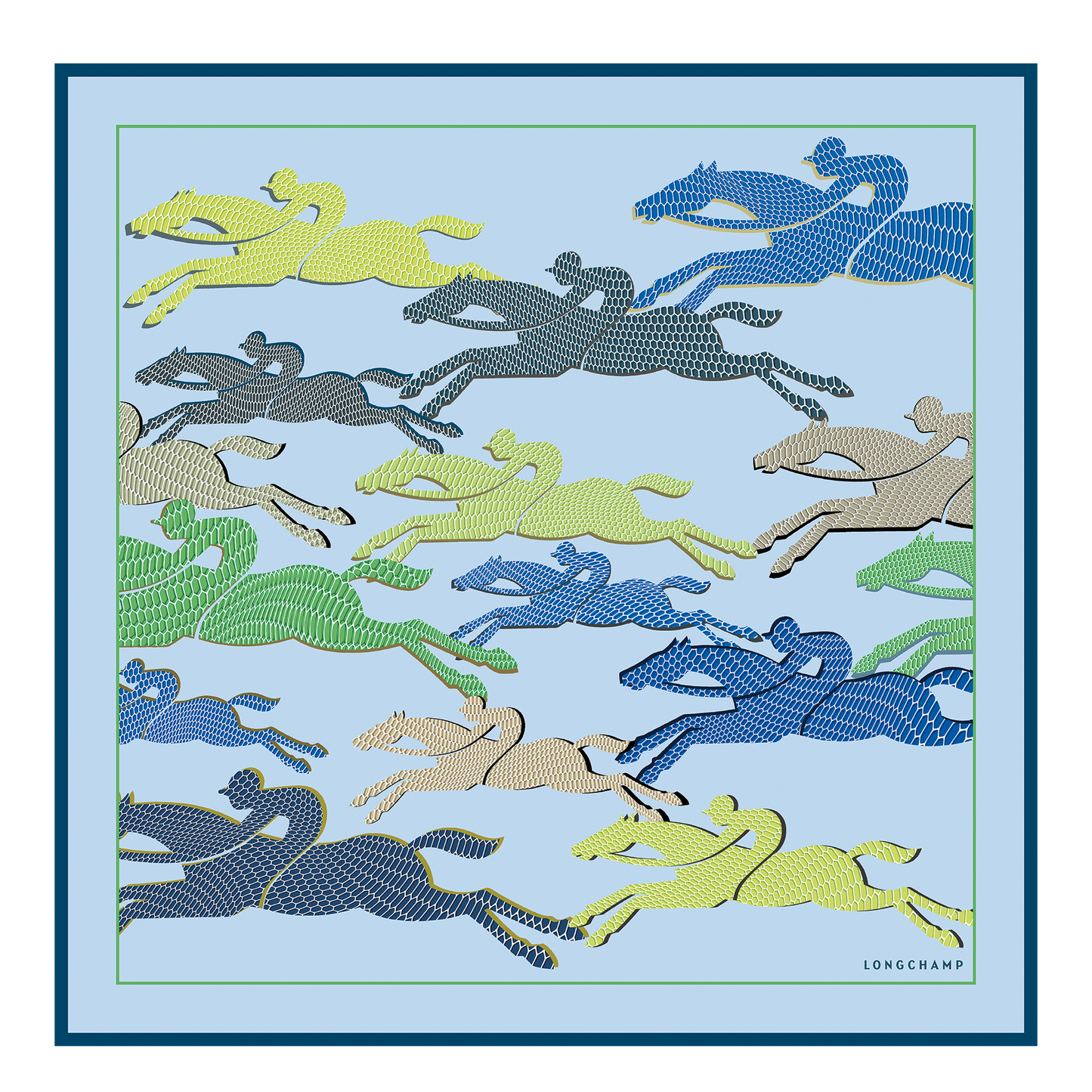 Longchamp Run Silk Scarf 70