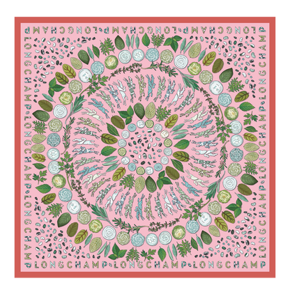 Longchamp Herbarium  Silk scarf 90