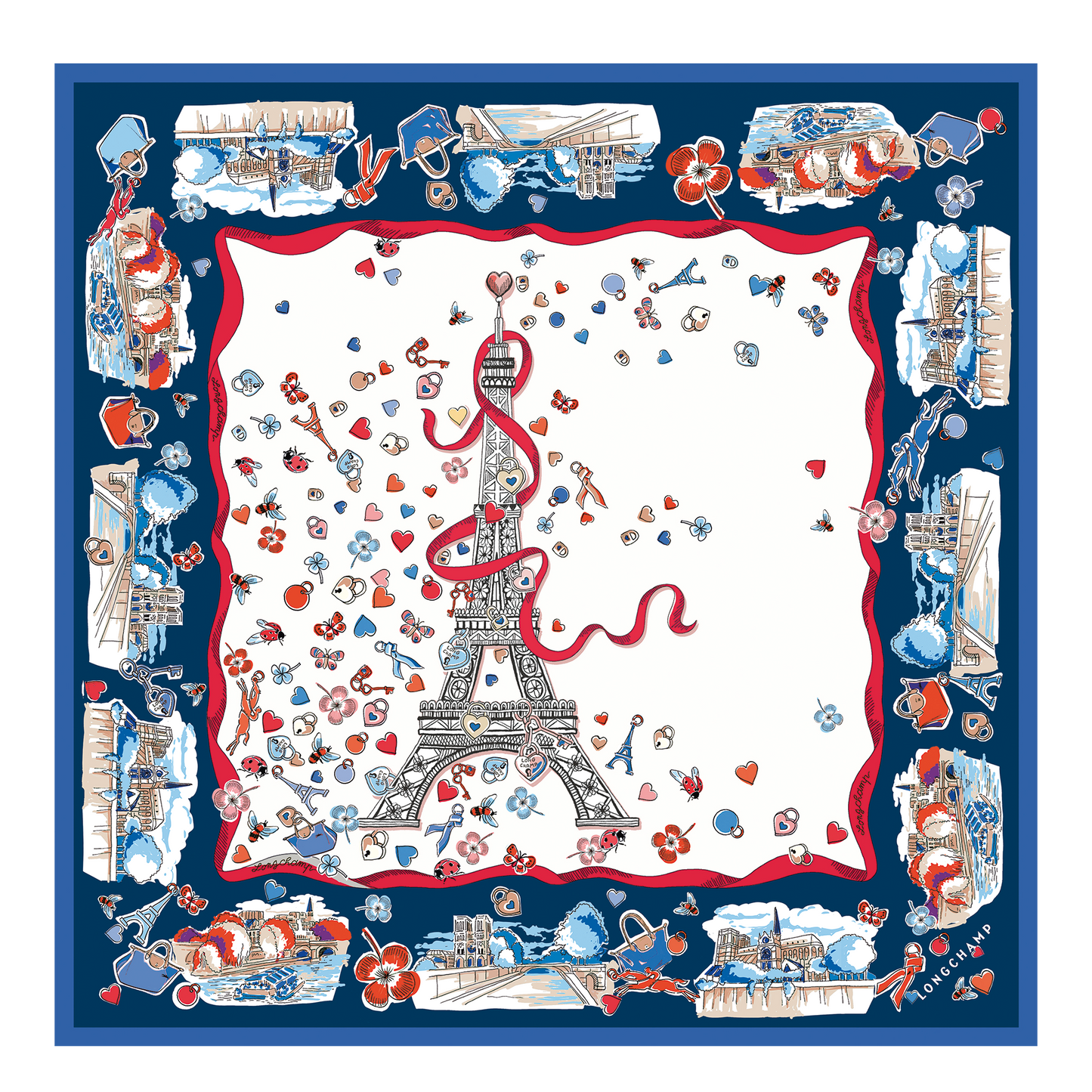Equestrian Tower  Silk scarf 50