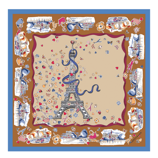Tour Enchantée  Silk scarf 50