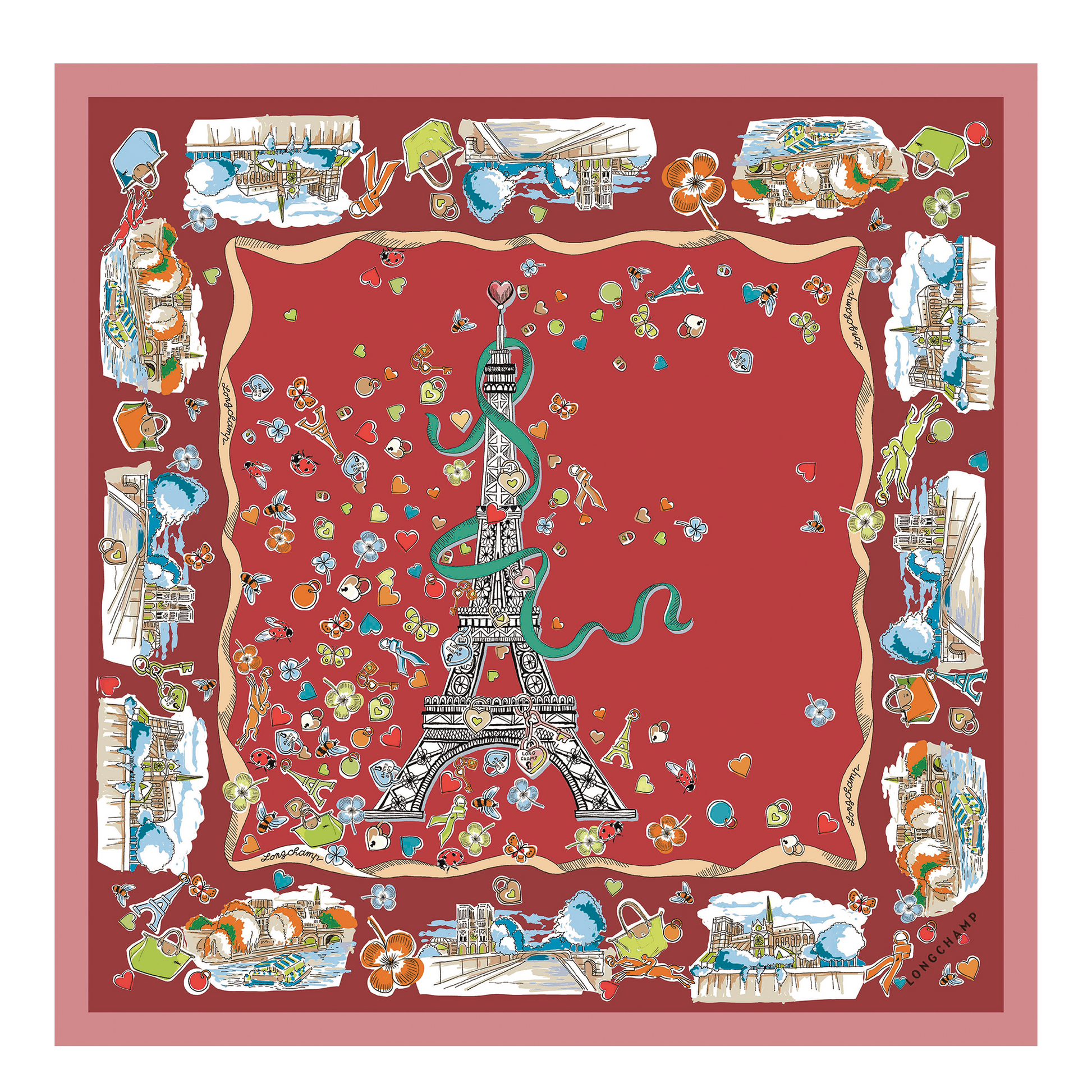 Equestrian Tower  Silk scarf 50