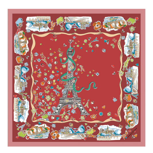 Equestrian Tower  Silk scarf 50