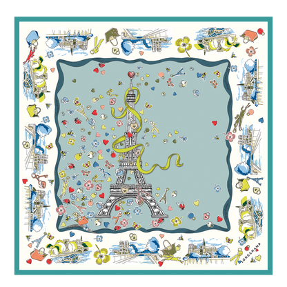 Equestrian Tower Silk scarf 50