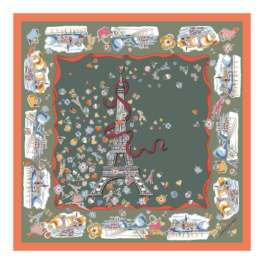 Equestrian Tower  Silk scarf 50