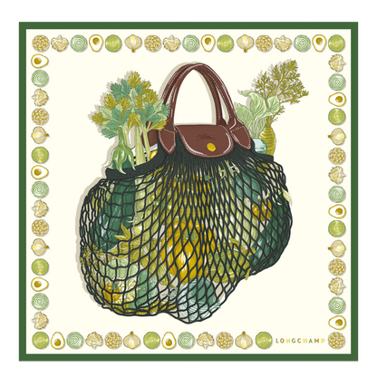 The Gourmet Mesh bag  Laurel Silk scarf 70 