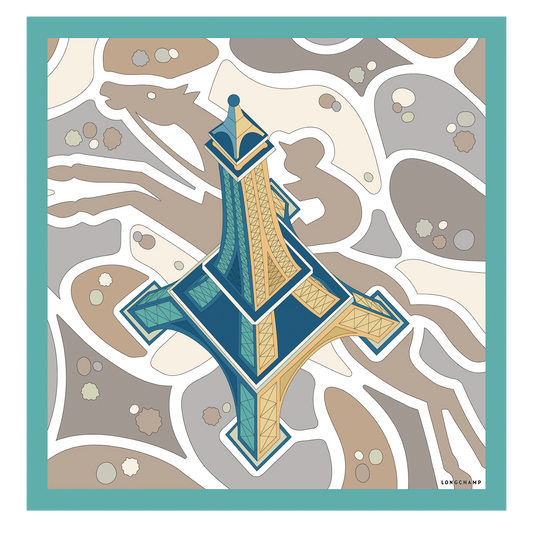 Equestrian Tower  Silk scarf 70