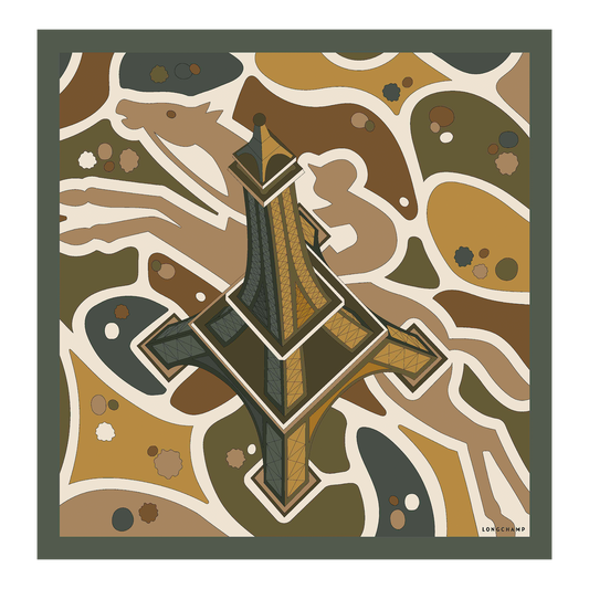 Equestrian Tower  Silk scarf 70