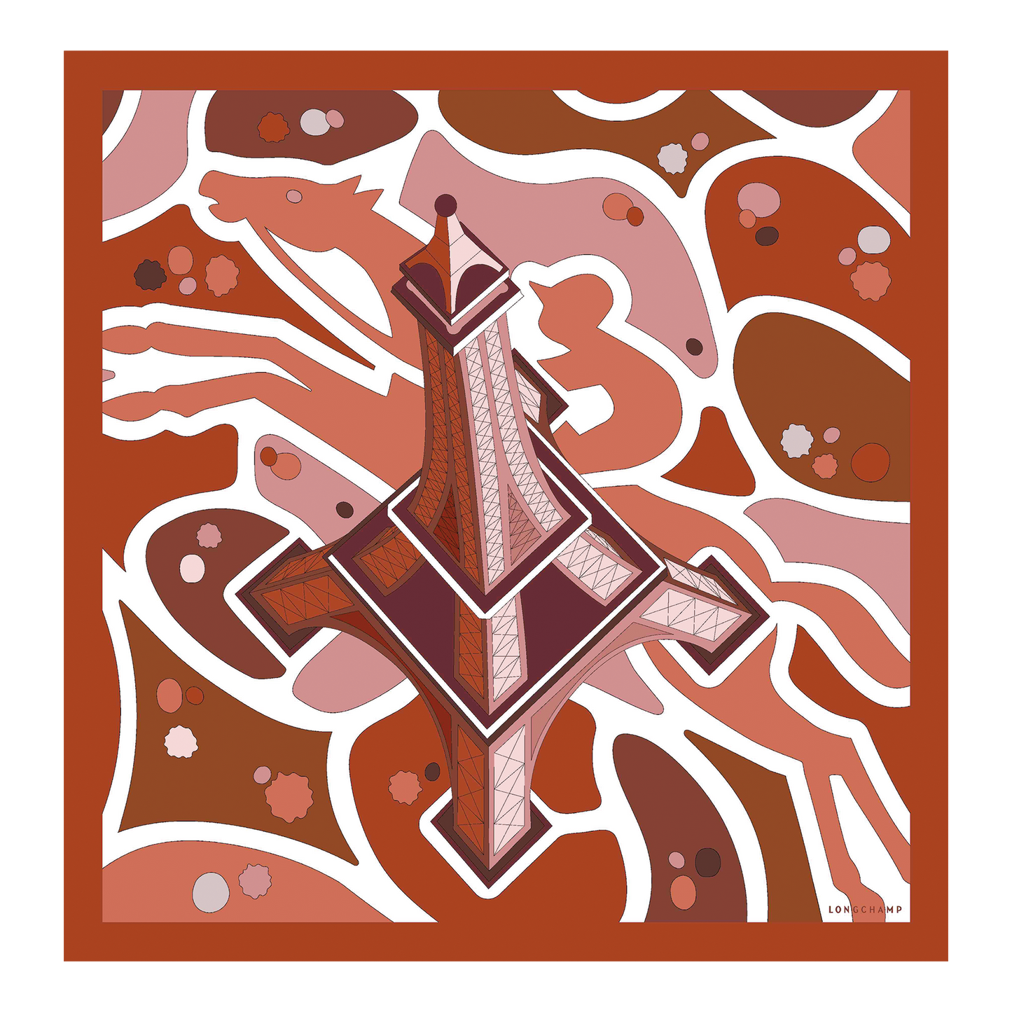 Equestrian Tower  Silk scarf 70