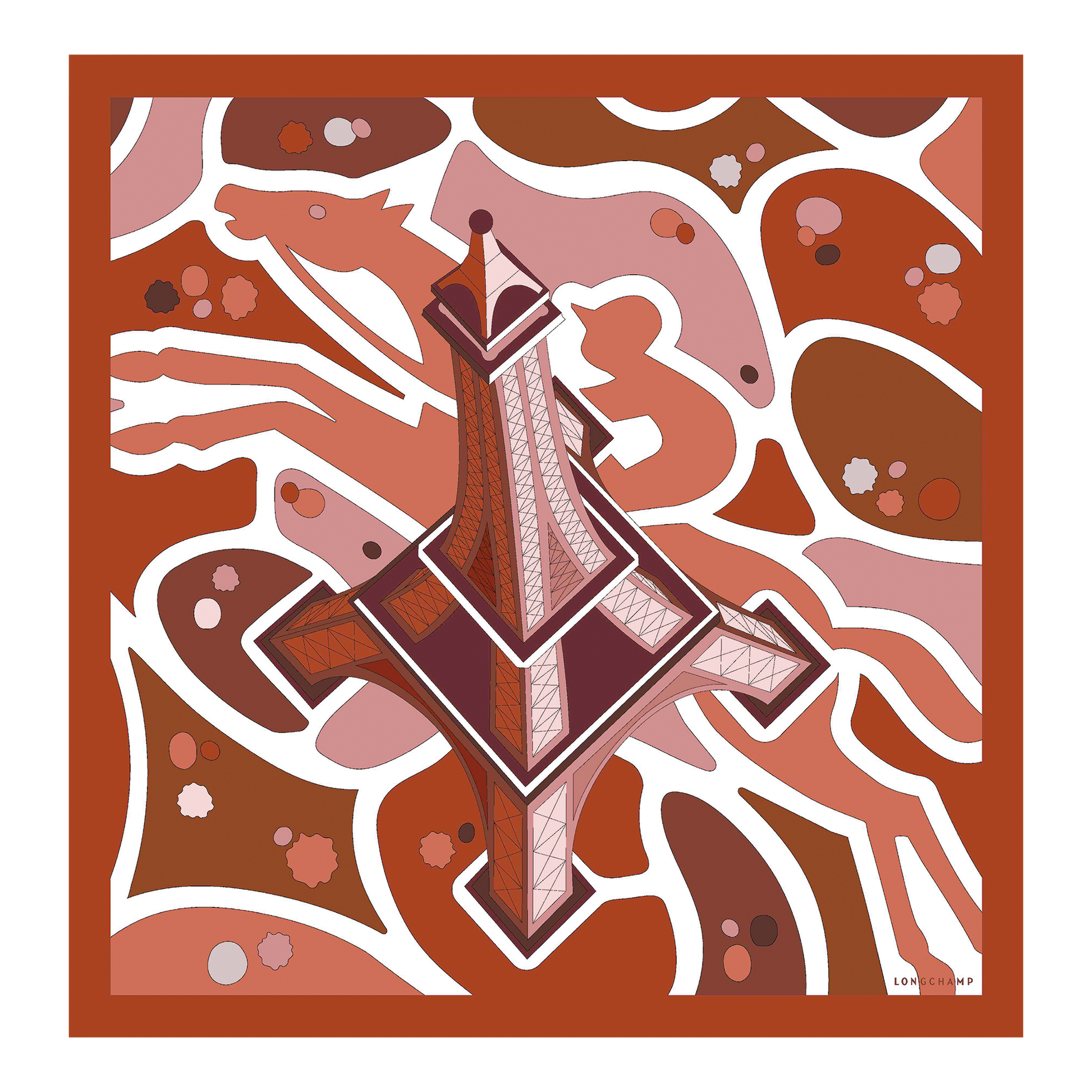 Equestrian Tower  Silk scarf 70