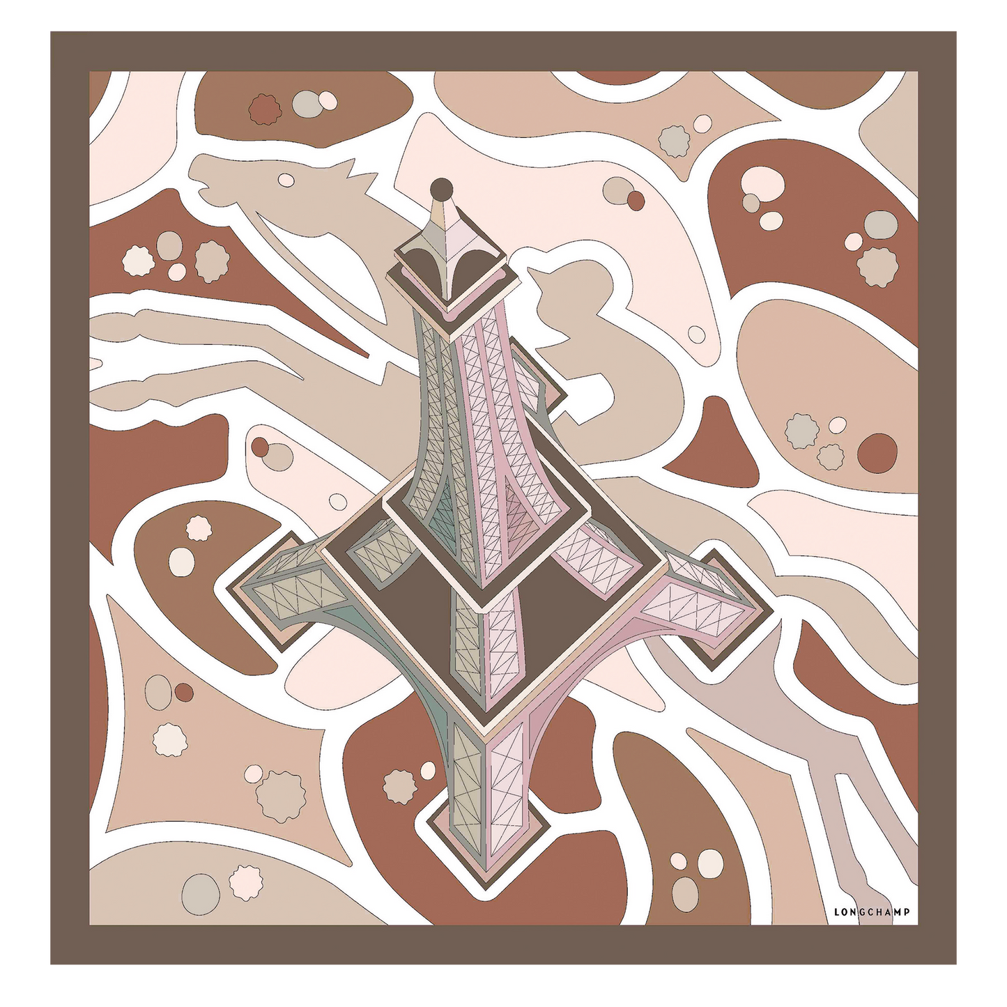 Tour Equestre  Silk scarf 70