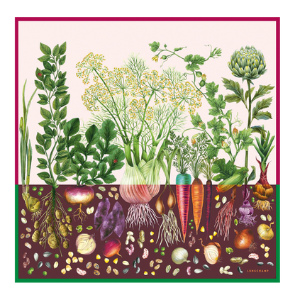 Beyond the Garden  Silk scarf 90