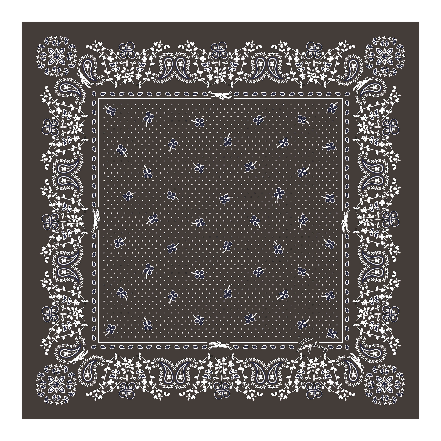 French Bandana  Silk scarf 50