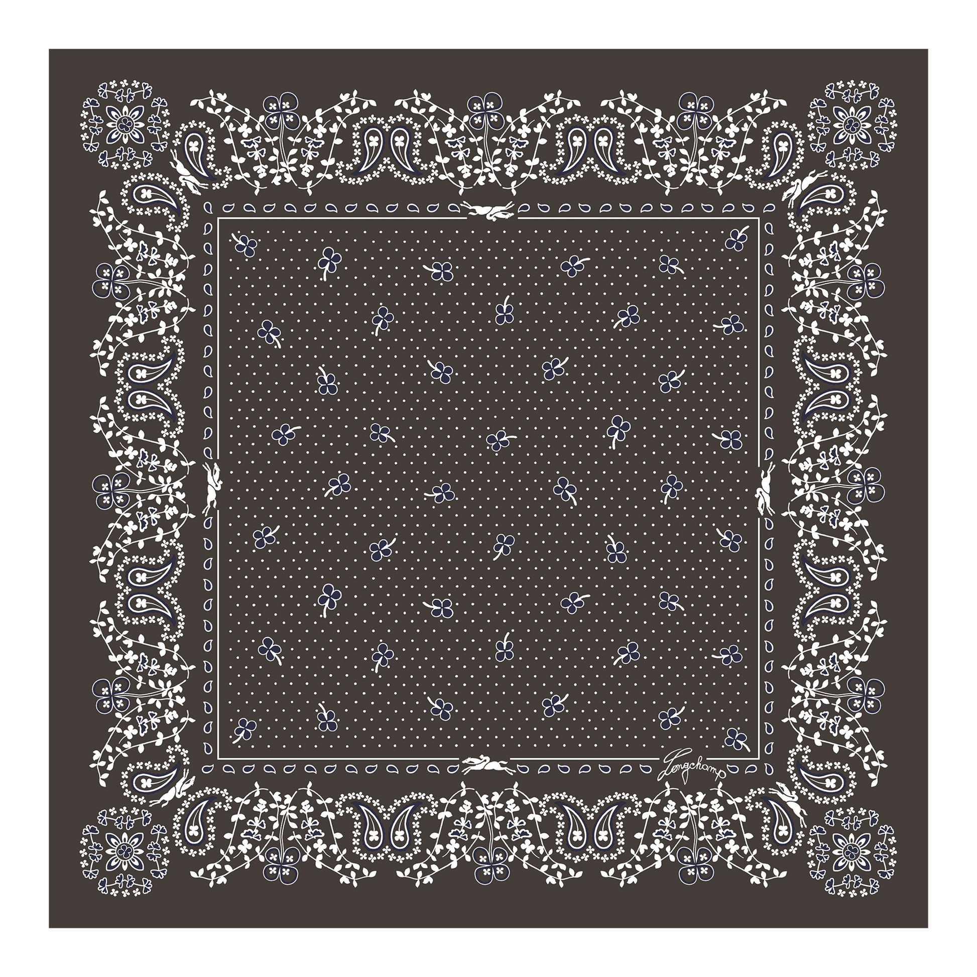 French Bandana  Silk scarf 50