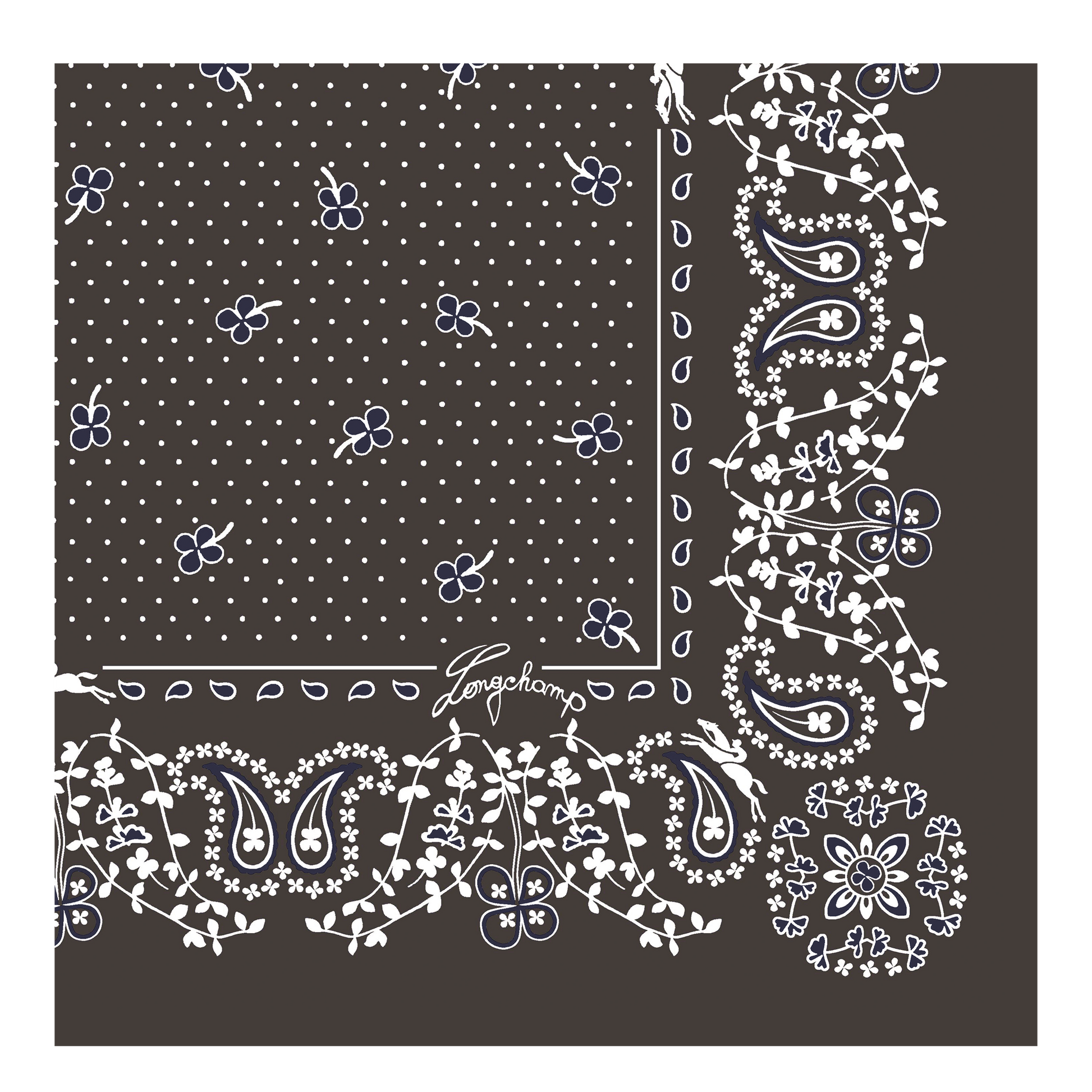 French Bandana  Silk scarf 50