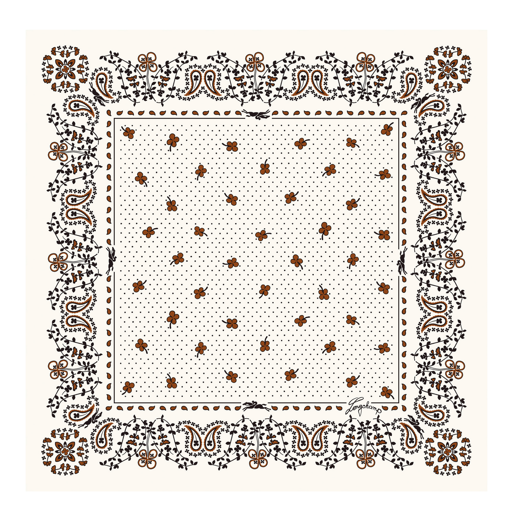 French Bandana  Silk scarf 50