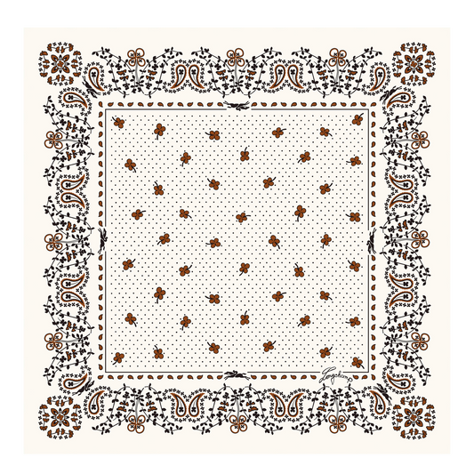 French Bandana  Silk scarf 50