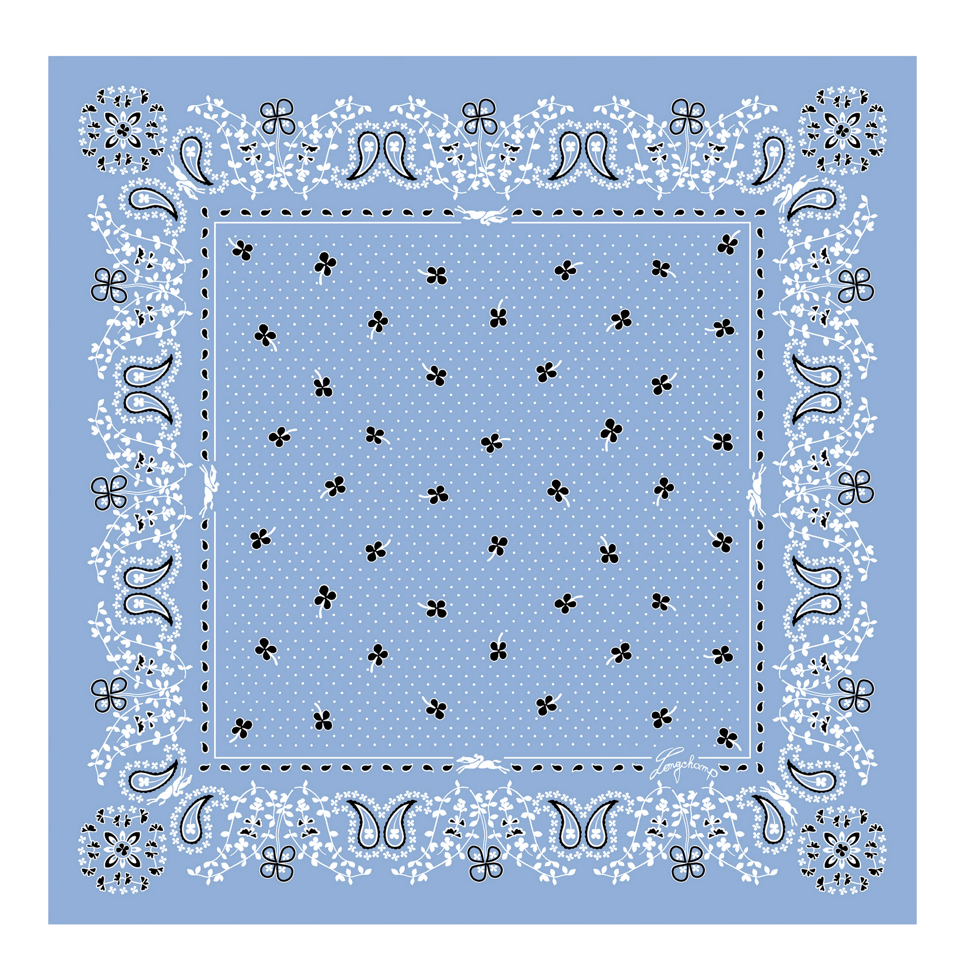 French Bandana  Silk scarf 50