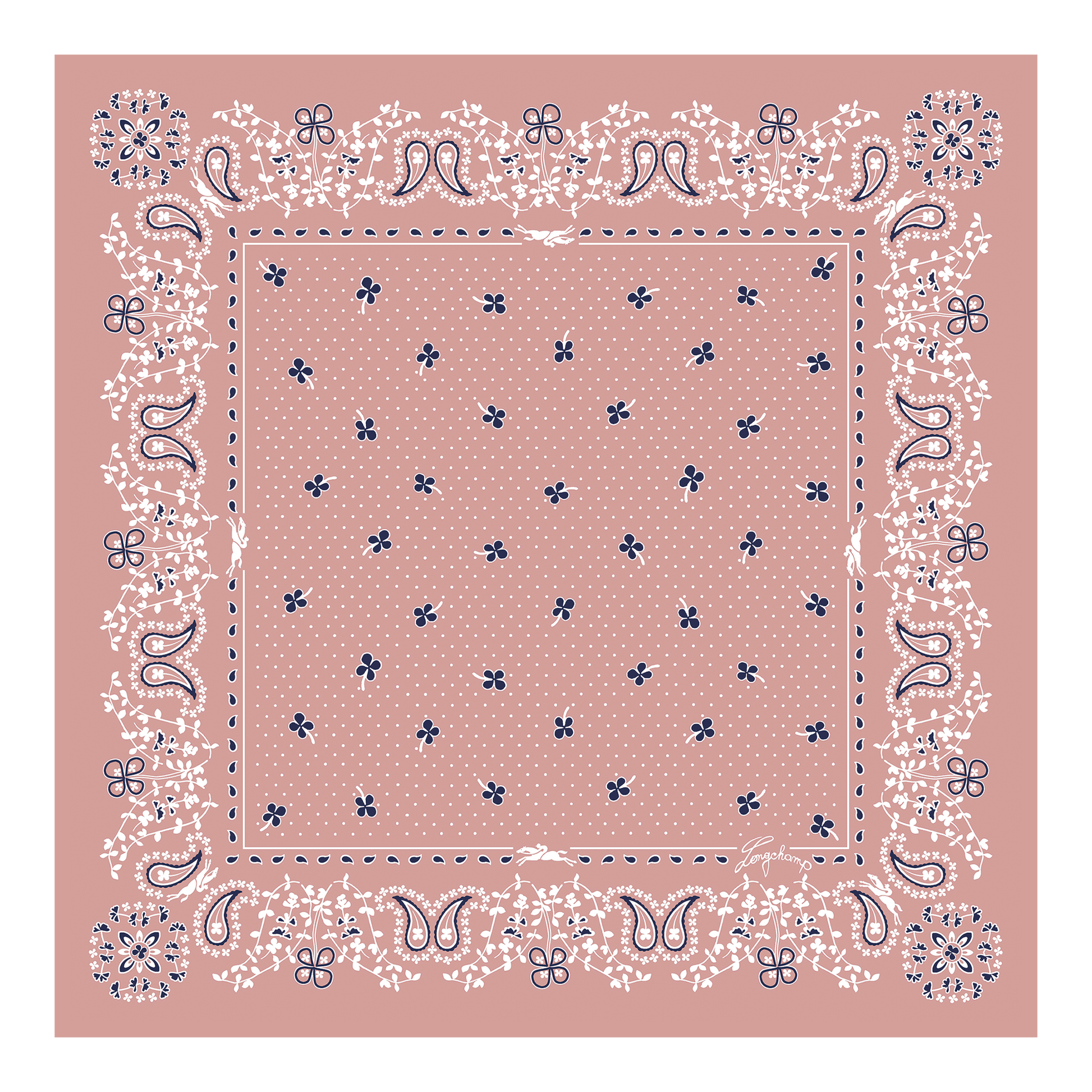 French Bandana  Silk scarf 50