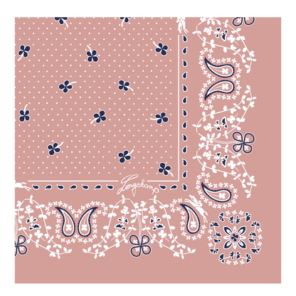 French Bandana  Silk scarf 50