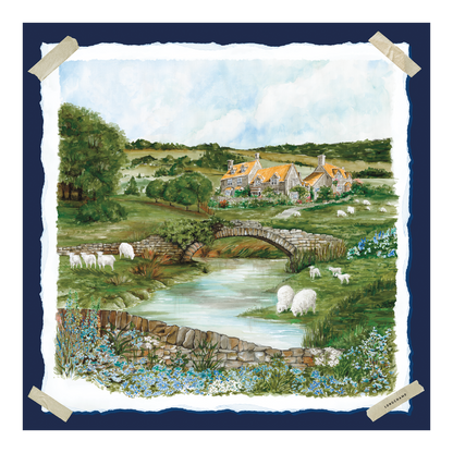 Pastoral Beauty  Silk scarf 70