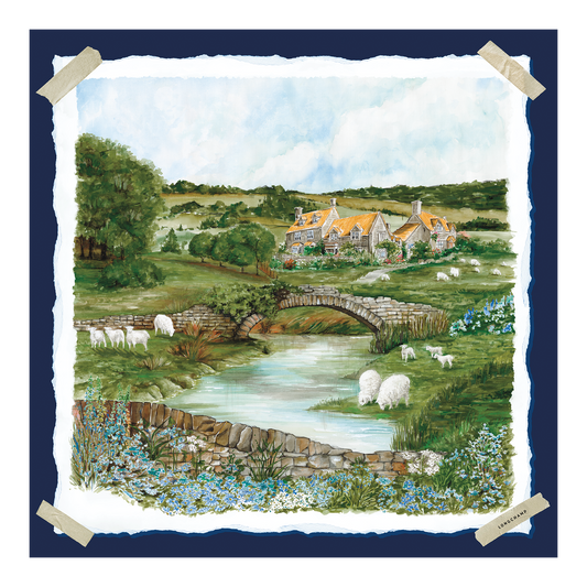 Pastoral Beauty  Silk scarf 70