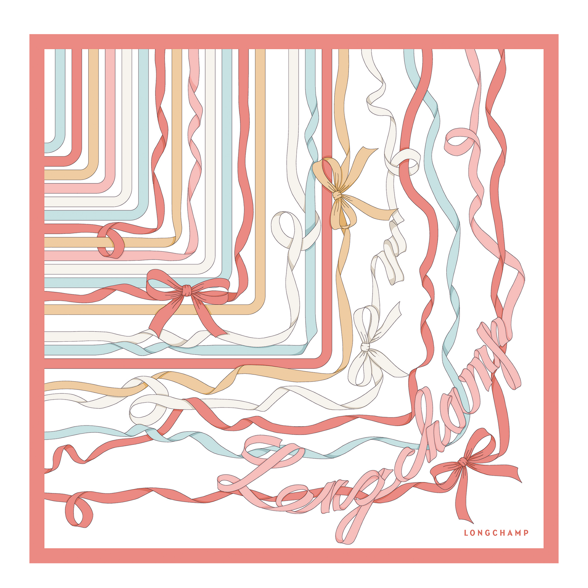 Rubans Longchamp  Silk scarf 50