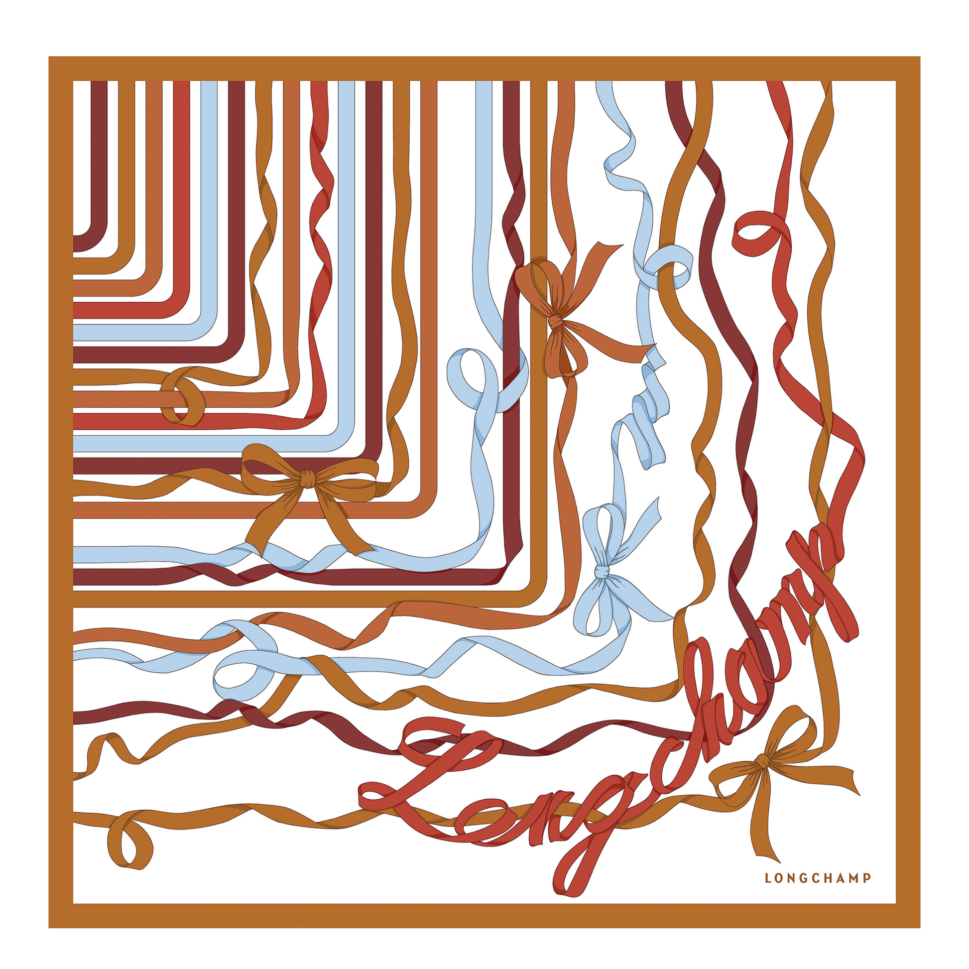 Rubans Longchamp  Silk scarf 50