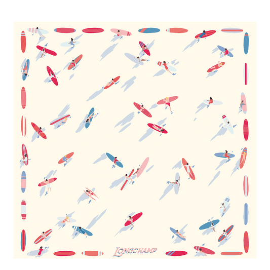 En Attendant la Vague  Silk scarf 50