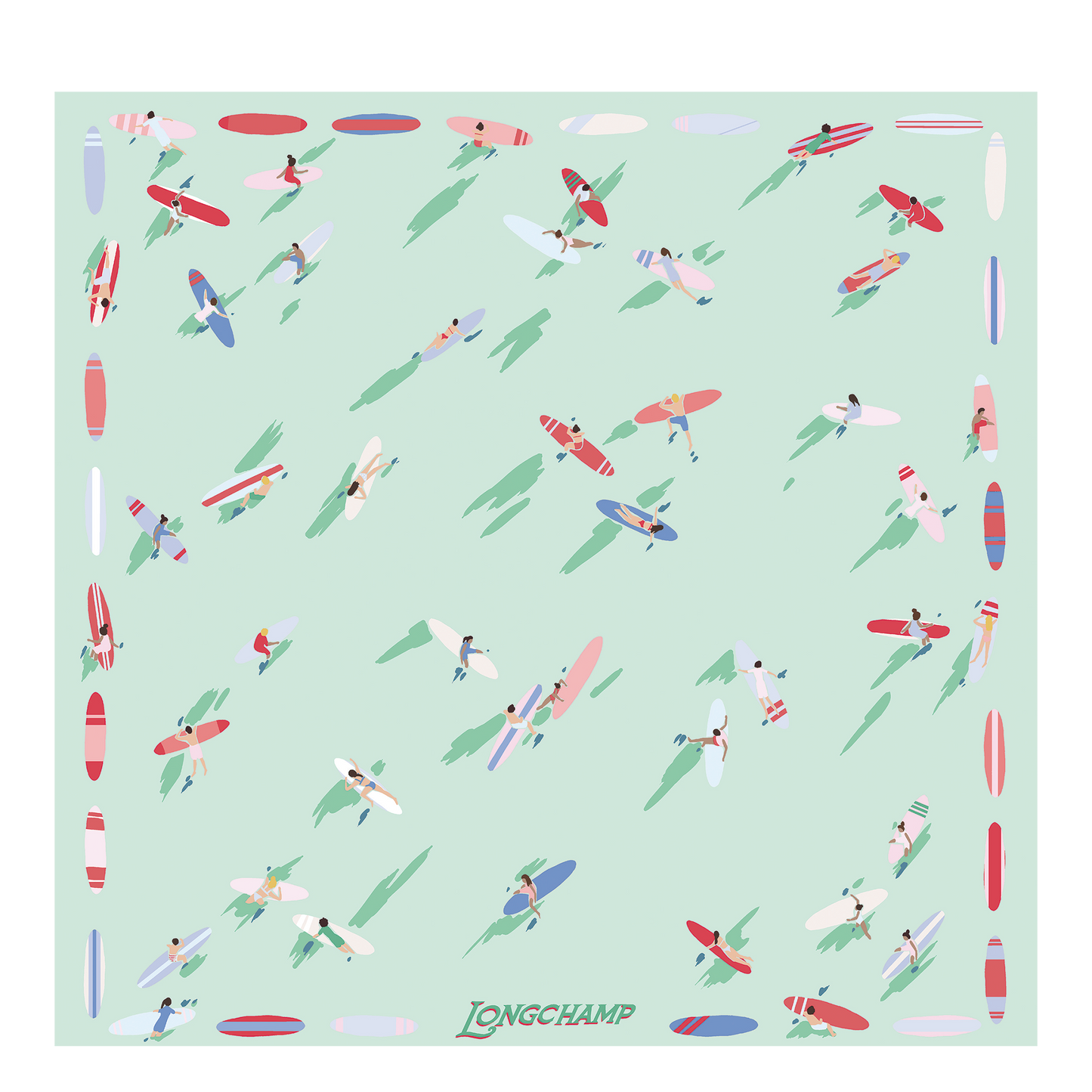 En Attendant la Vague  Silk scarf 50