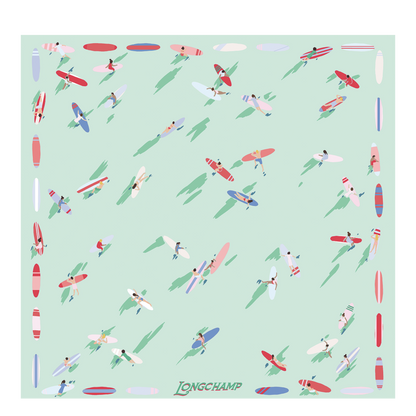 En Attendant la Vague  Silk scarf 50