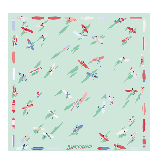 En Attendant la Vague  Silk scarf 50