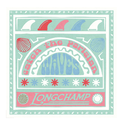 Catch The Parisian Wave  Silk scarf 50