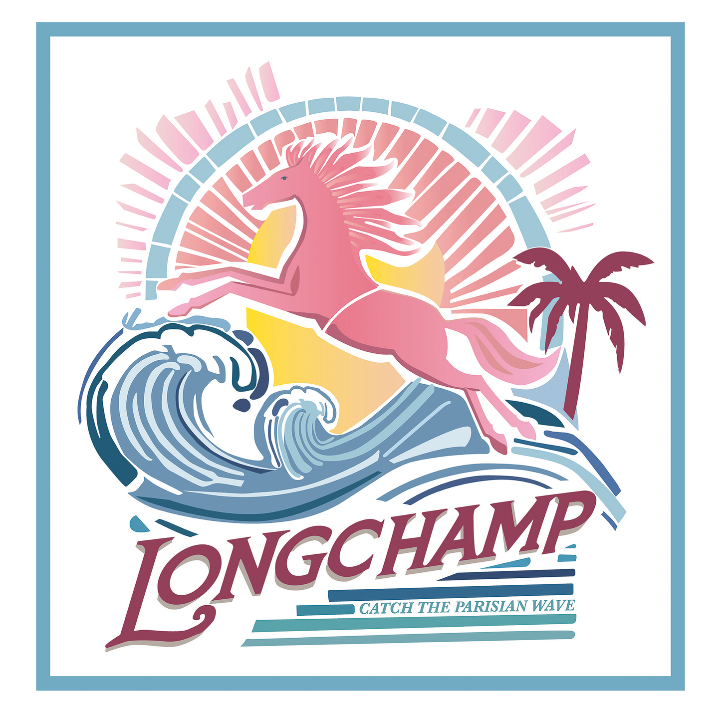 La Vague du Style  Silk scarf 70