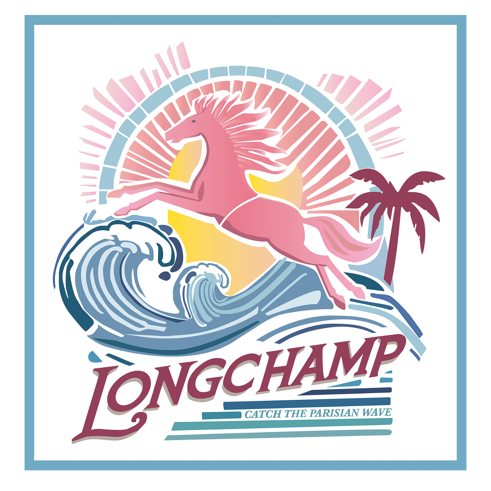 La Vague du Style  Silk scarf 70