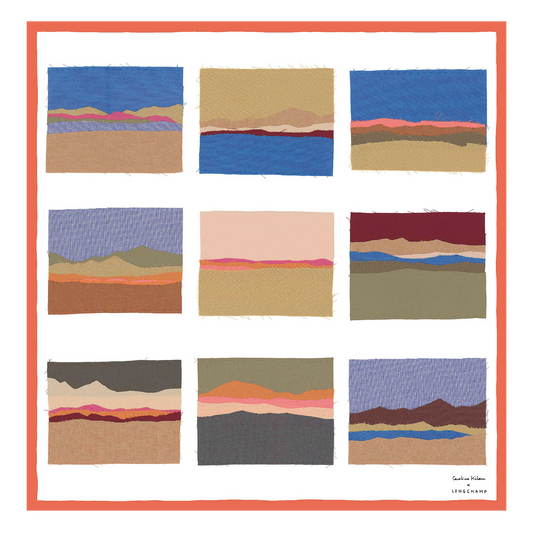 Caroline Hélain x Longchamp  Silk scarf 70