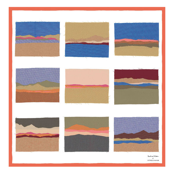 Caroline Hélain x Longchamp  Silk scarf 70
