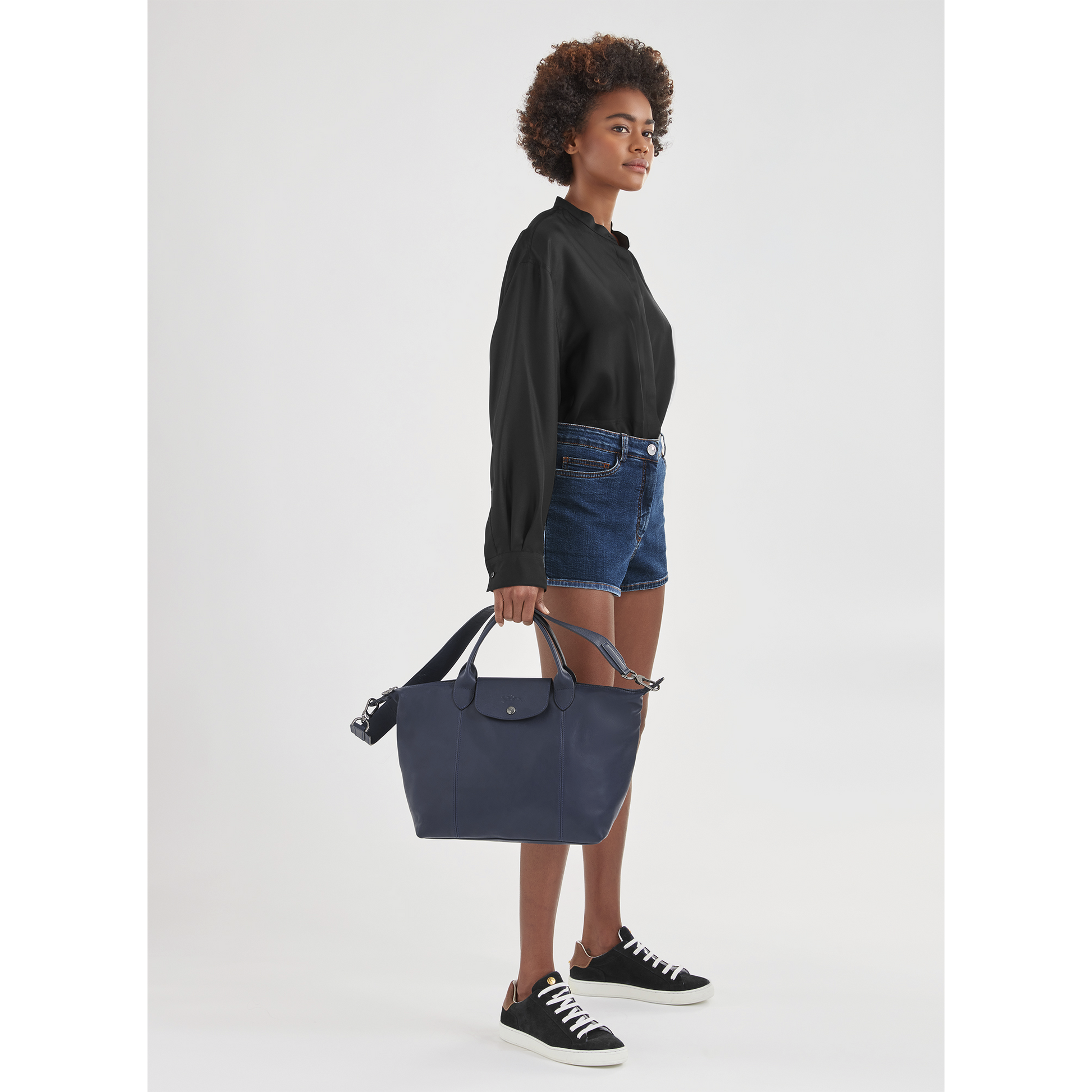 Le Pliage Cuir Top Handle Bag