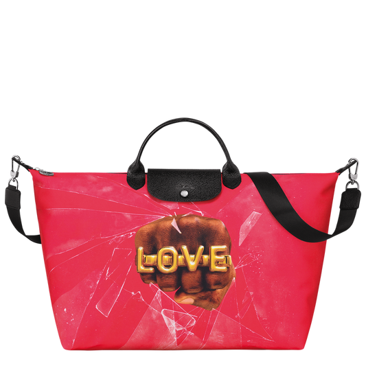 TRAVEL BAG L LONGCHAMP X TOILETPAPER Canvas - Red