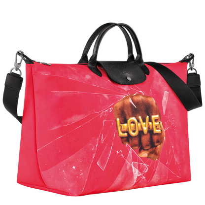 TRAVEL BAG L LONGCHAMP X TOILETPAPER Canvas - Red