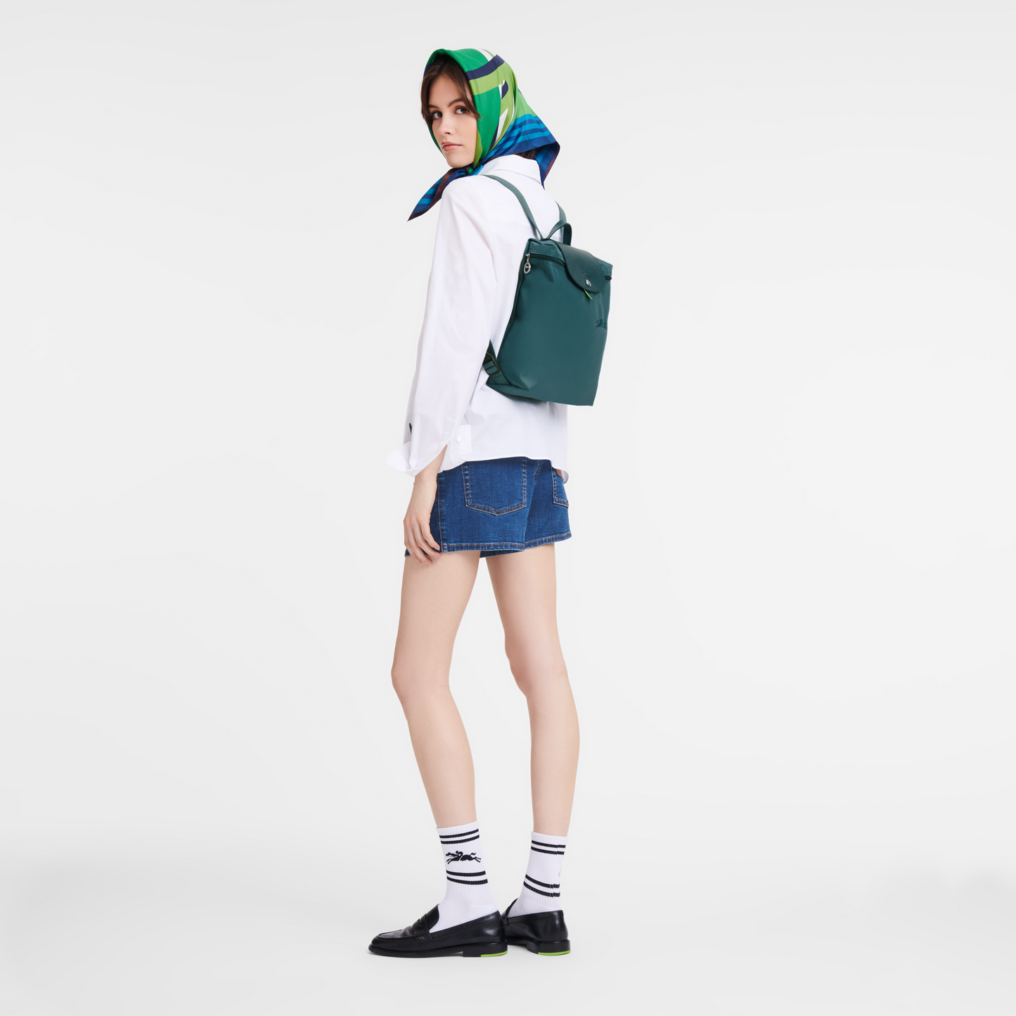 M LE PLIAGE GREEN BACKPACK Recycled Canvas - Peacock