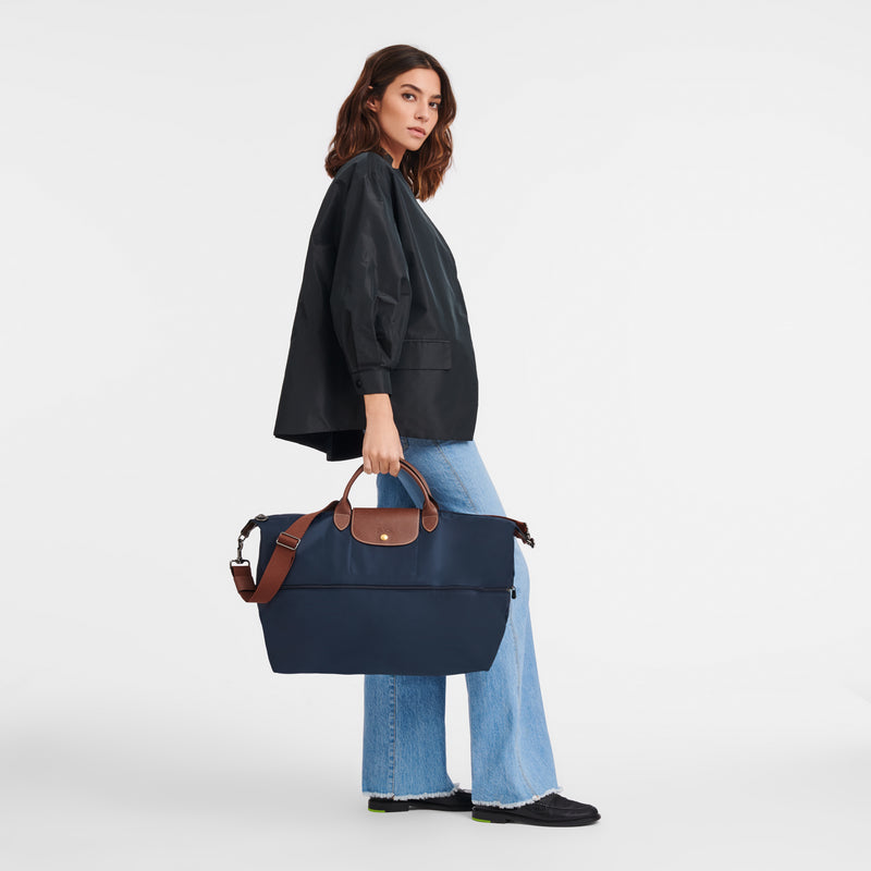 LE PLIAGE ORIGINAL EXPANDABLE TRAVEL BAG Recycled Canvas - Navy