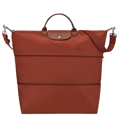 LE PLIAGE GREEN EXPANDABLE TRAVEL BAG Recycled Canvas - Chestnut