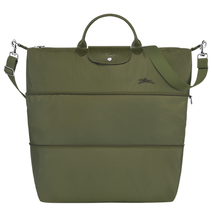 LE PLIAGE GREEN EXPANDABLE TRAVEL BAG Recycled Canvas - Forest