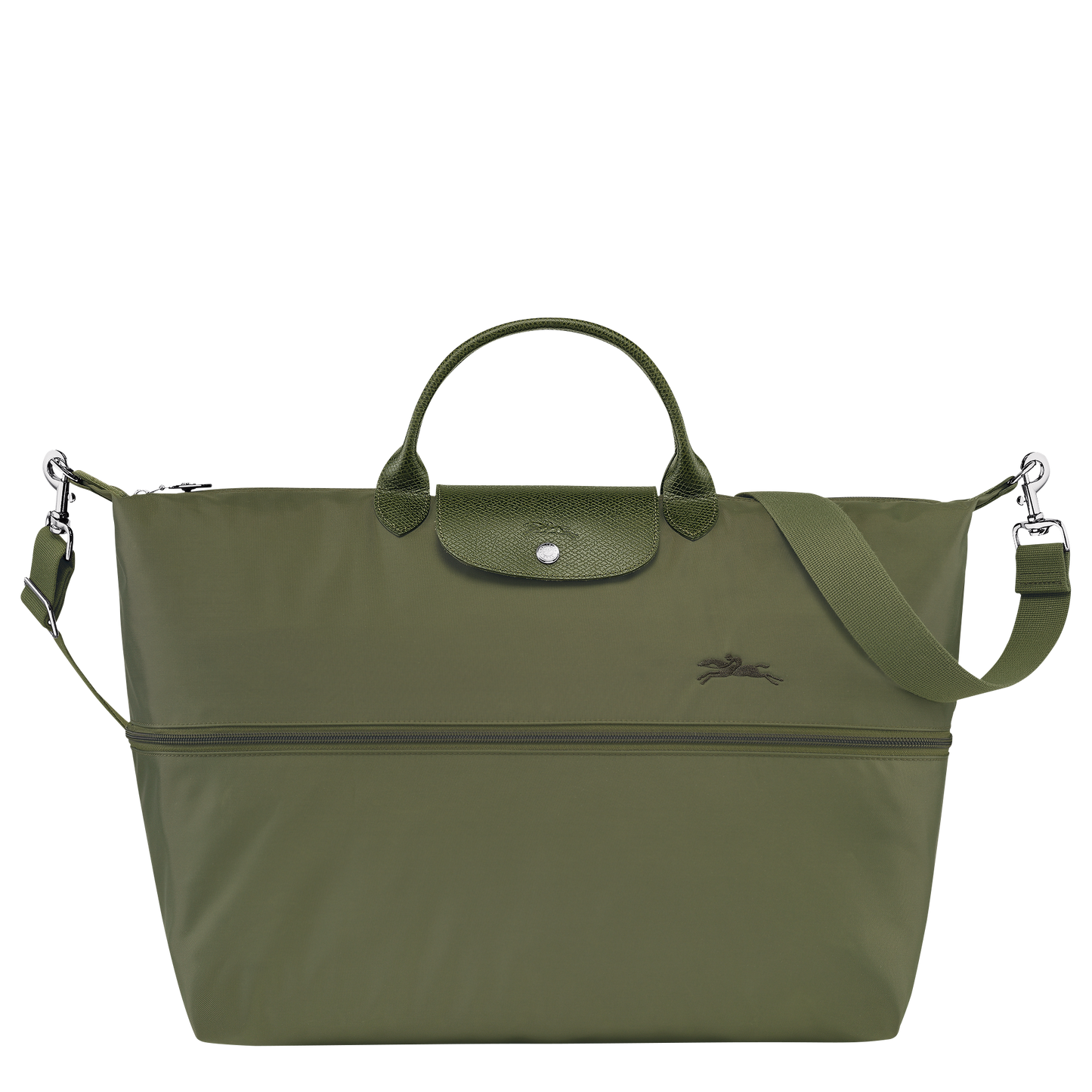 LE PLIAGE GREEN EXPANDABLE TRAVEL BAG Recycled Canvas - Forest