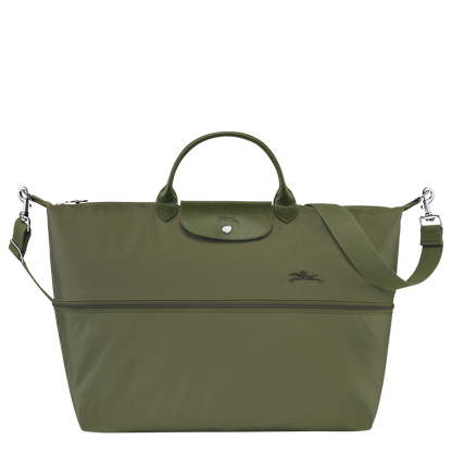 LE PLIAGE GREEN EXPANDABLE TRAVEL BAG Recycled Canvas - Forest