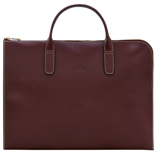 LE FOULONNÉ BRIEFCASE Plum - Leather