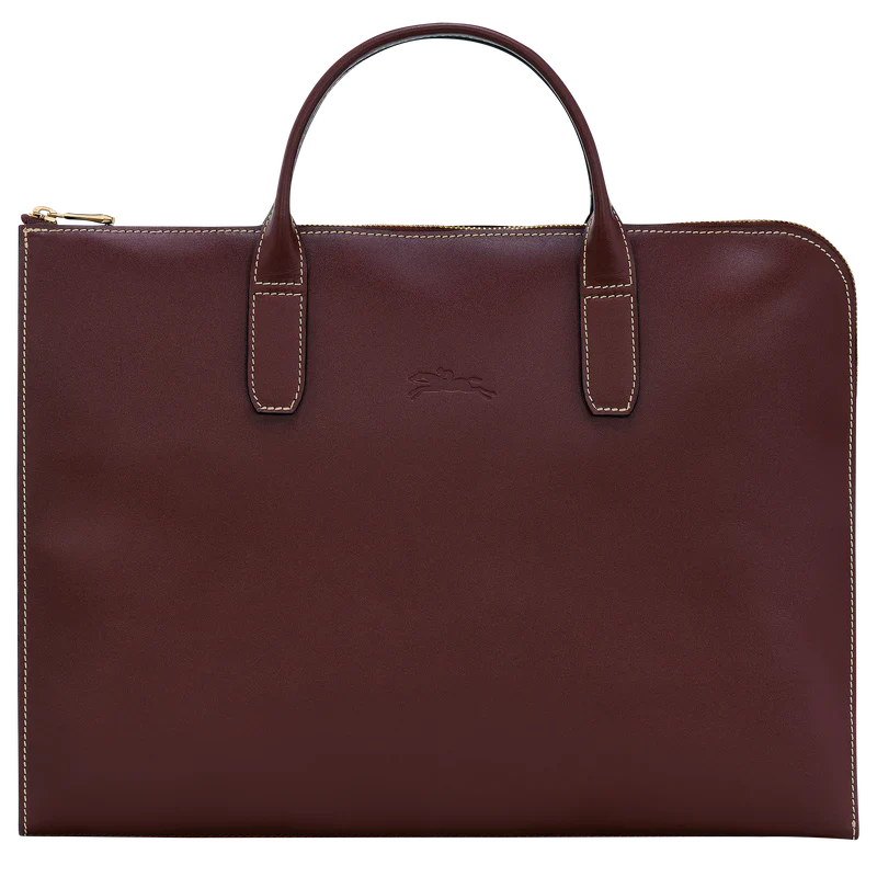 LE FOULONNÉ BRIEFCASE Plum - Leather