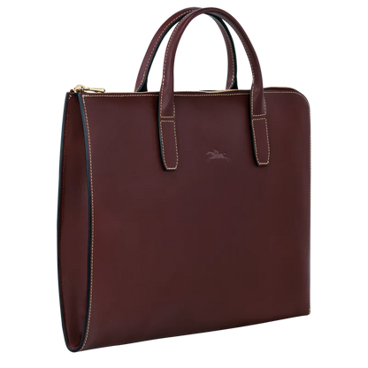 LE FOULONNÉ BRIEFCASE Plum - Leather