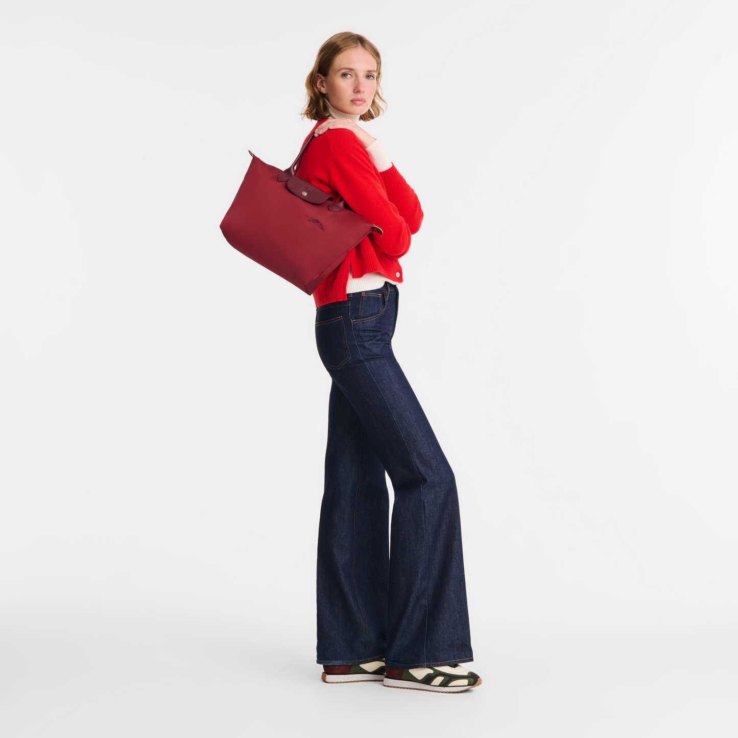 Le Pliage Green M Tote bag